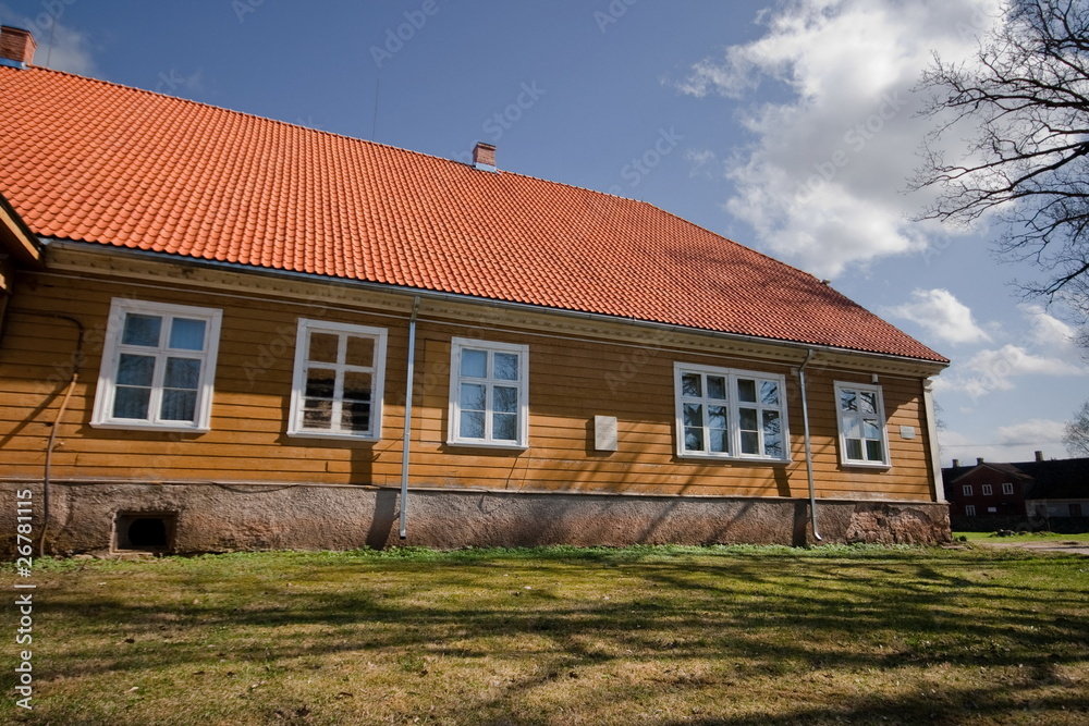 old schoolhouse at countryside (Riidaja, Estonia) old schoolhouse at countryside (Riidaja, Estonia)