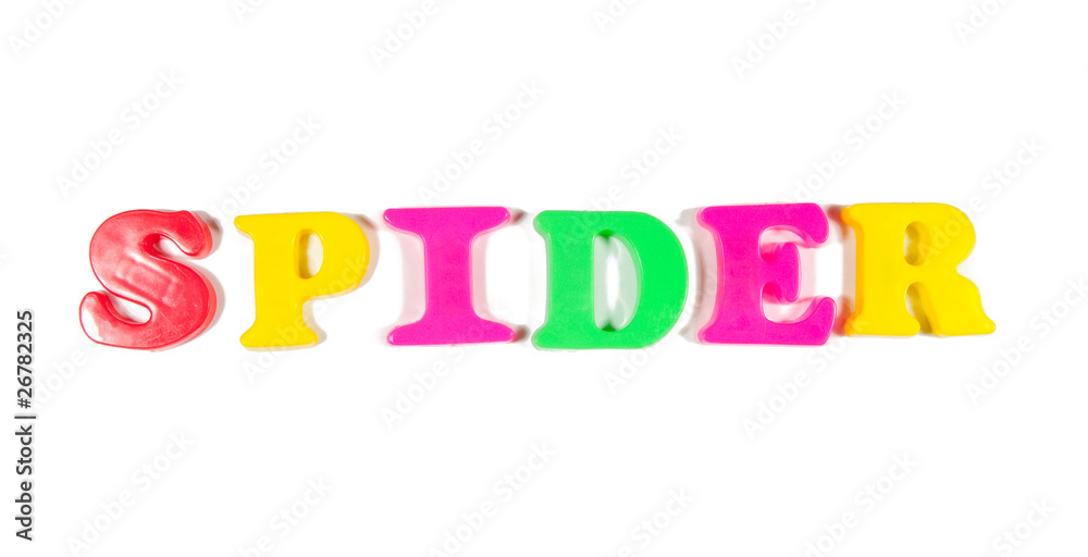 spider written in fridge magnets spider written in fridge magnets