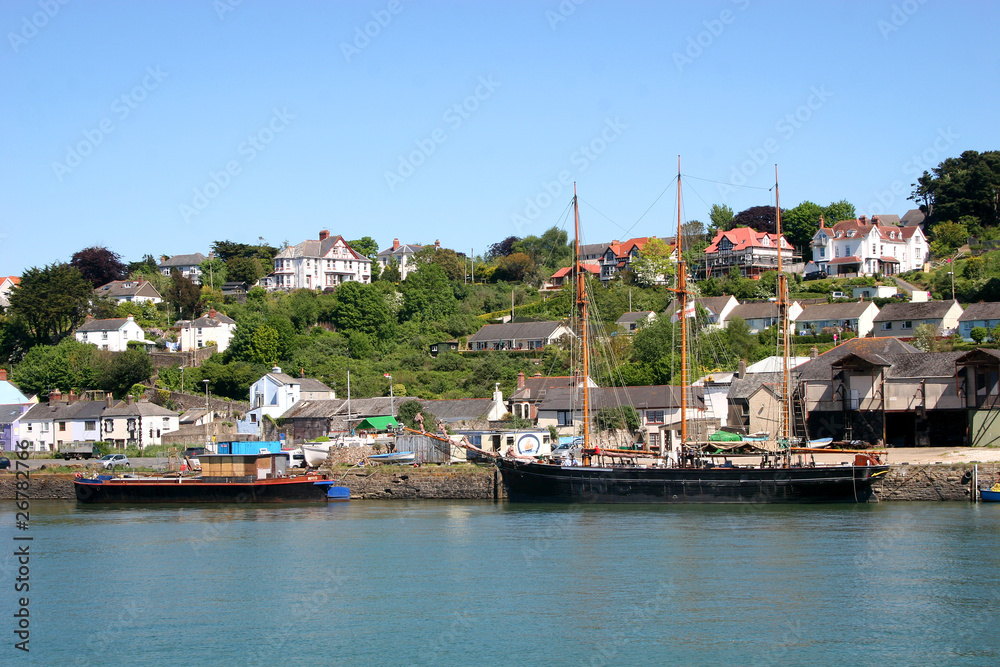 tall ship on River Torridge