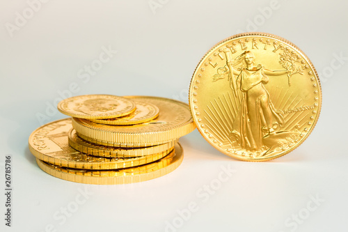 Stapel Goldmünzen - American Eagle