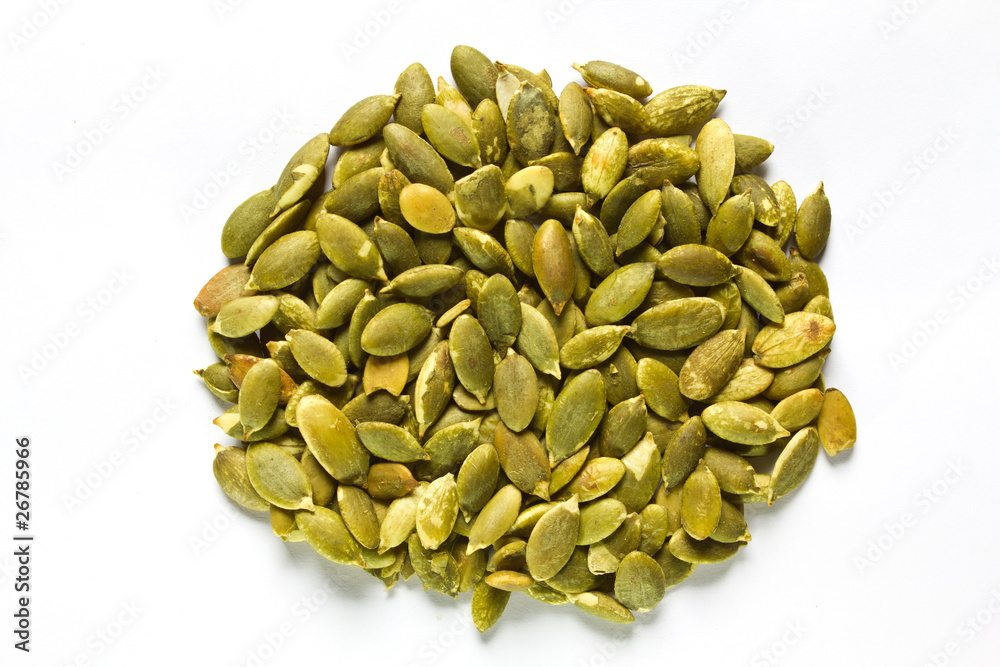 Pumpkin Kernels isolated on white background Pumpkin Kernels isolated on white background