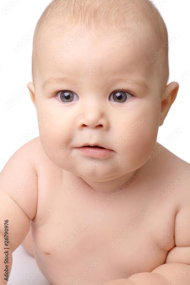 Portrait shot of a curious toddler Portrait shot of a curious toddler