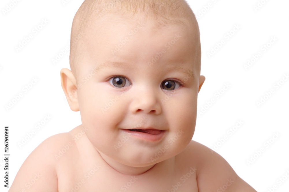 Portrait shot of a curious toddler Portrait shot of a curious toddler