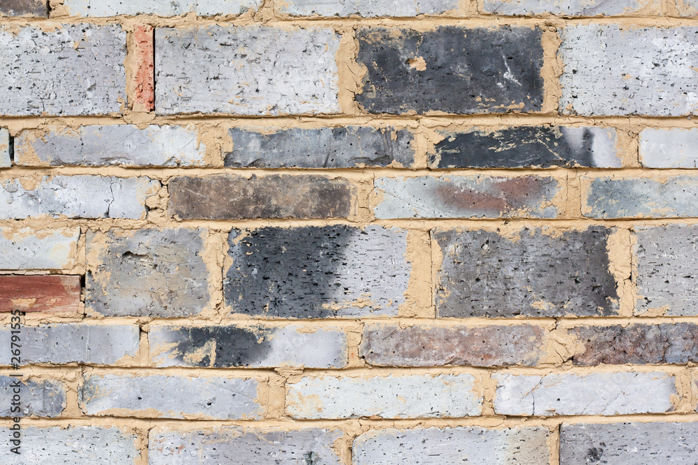 Naklejka premium Grey brick wall