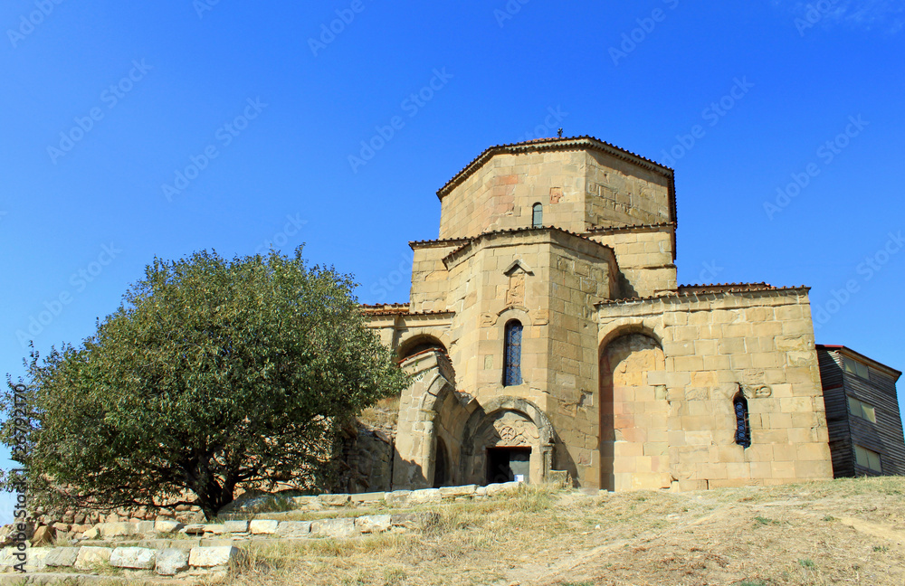 Famous Jvari church near Tbilisi in Georgia