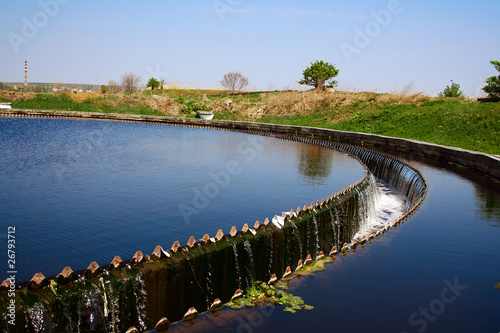 Canvas Print Settler at Wastewater Treatment Plant