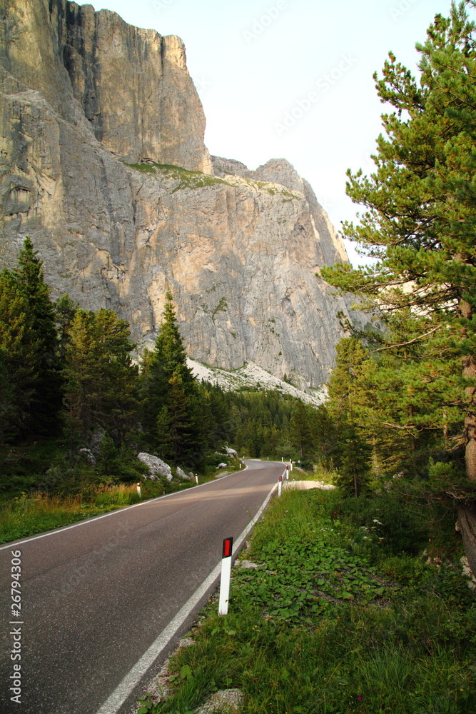 Road under Sella group,Canazei