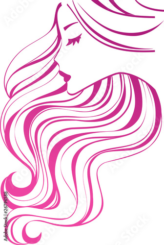Girl with long hair