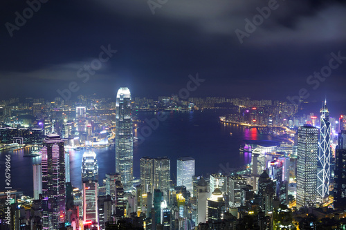 night view of Hong Kong © leungchopan