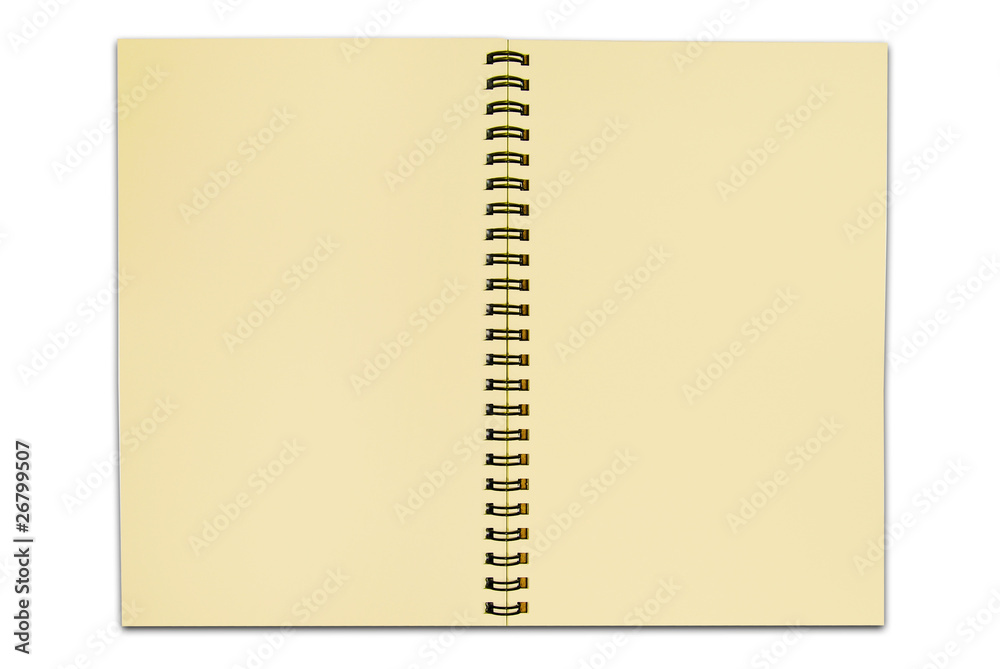 recycle paper notebook open two pages isolated on white backgrou recycle paper notebook open two pages isolated on white backgrou