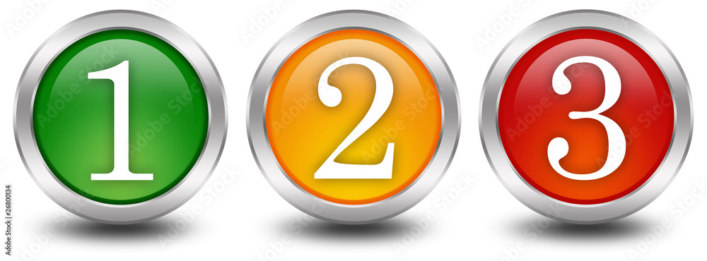 Numbers one two three 1 2 3 Stock Illustration