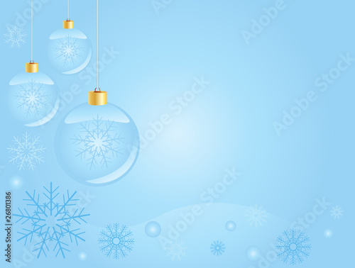 Abstract blue christmas  background, with room for text