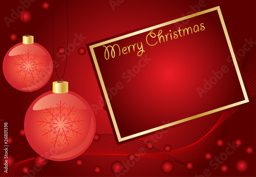 Abstract  red christmas  background, with room for text