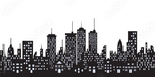 Urban buildings in the city