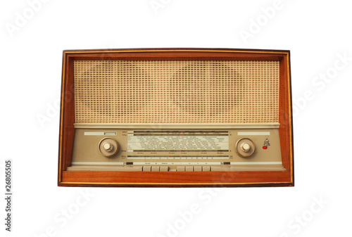 OldSchool Radio isolated on white