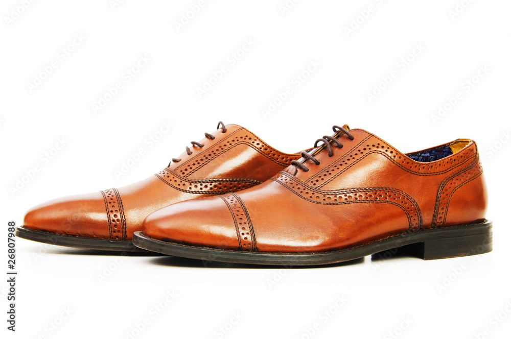 Male shoes isolated on the white background Male shoes isolated on the white background
