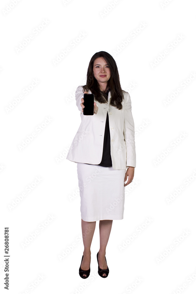Beautiful Woman Holding a Cell Phone Beautiful Woman Holding a Cell Phone