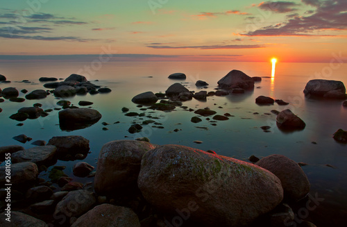 Sunset view over Baltic sea