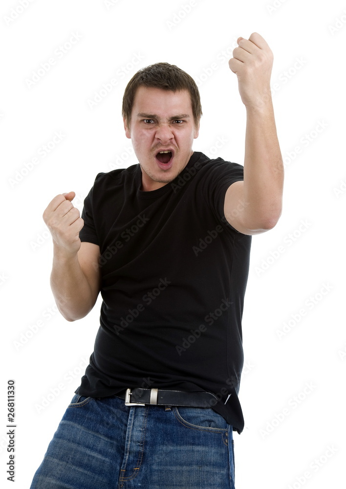 man celebrating his success man celebrating his success