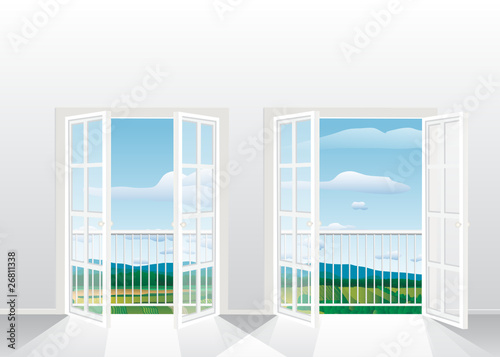 two french windows