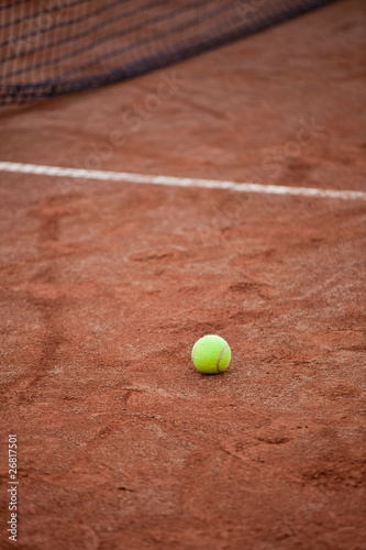Tennis ball on the court © lightpoet