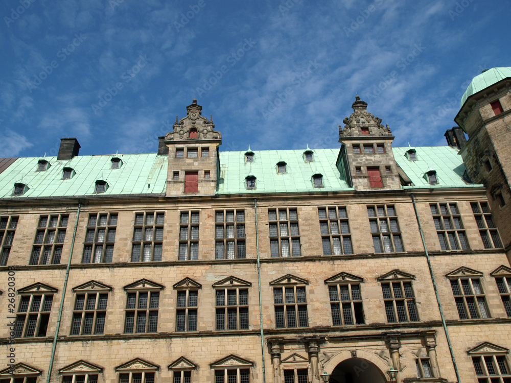 Obraz premium The facade of the Cronborg Castle in Helsigor ,Denmark