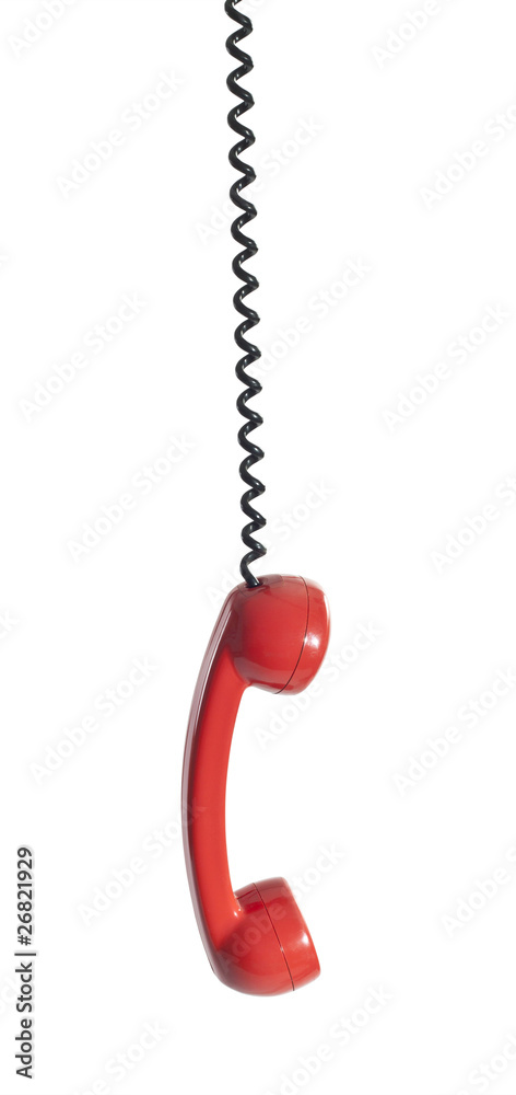 Red telephone receiver Red telephone receiver