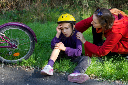 Canvastavla tomber de vélo