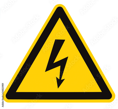 Danger Electrical Hazard High Voltage Sign Isolated Triangle