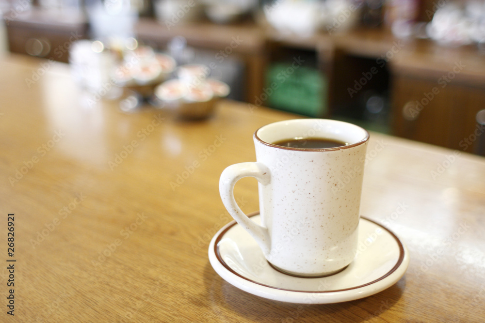 Cup of coffee at a diner