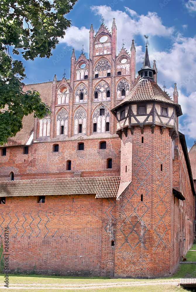 Old teutonic castle in Poland. World Heritage List UNESCO.