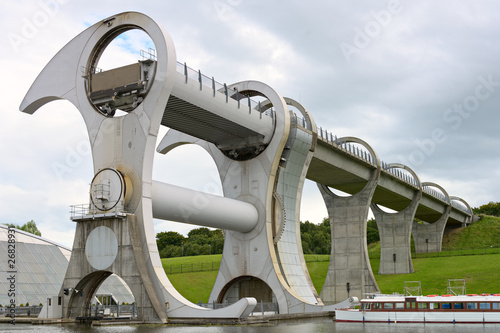 Falkirk Wheel, the world's first rotating boatlift, Scotland
