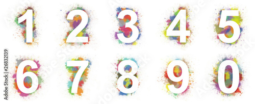 Obraz na płótnie Colorful numbers