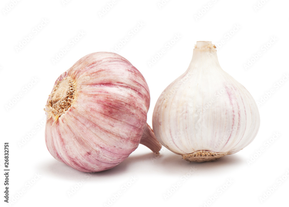 Fototapeta premium garlic on a white background