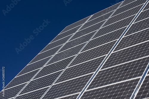 Solar panel against blue sky