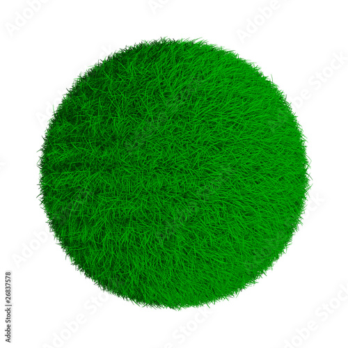 abstract green grassy ball....