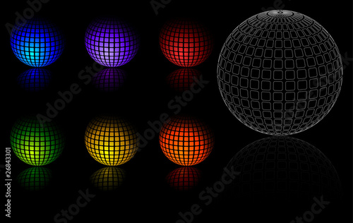 3D isolated colored spheres © Adrian Grosu
