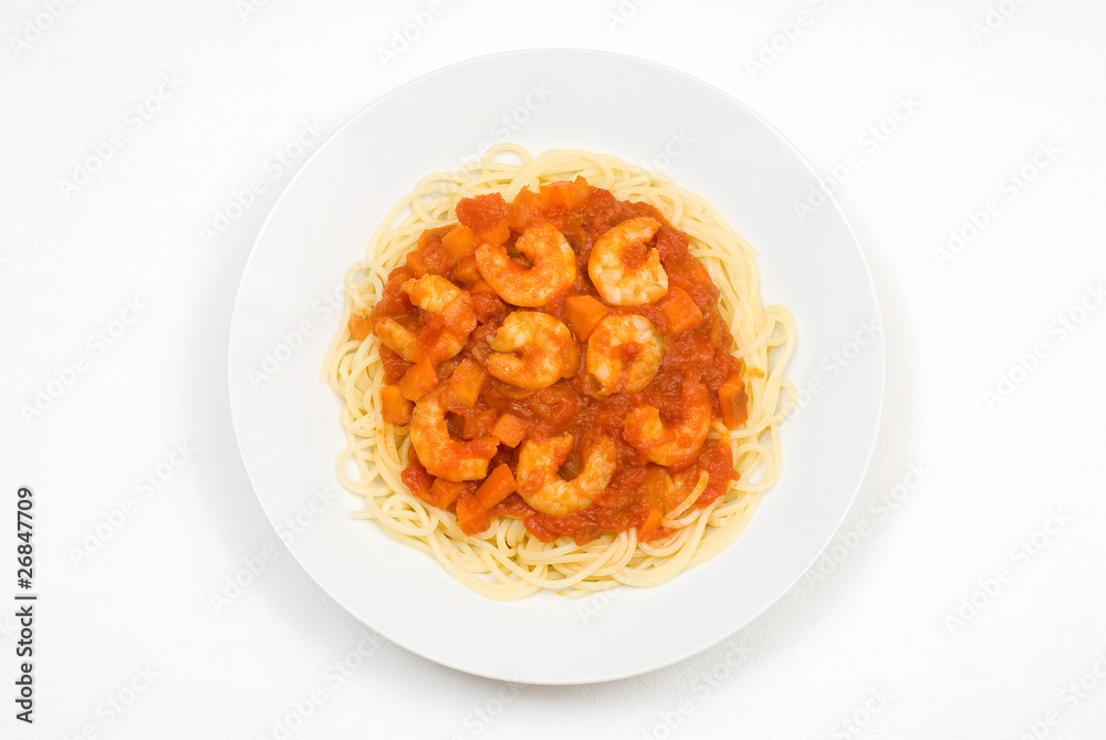 エビのトマトソーススパゲティ エビのトマトソーススパゲティ