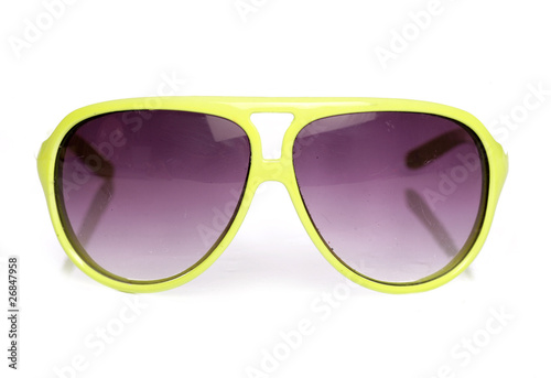 used yellow retro sunglasses