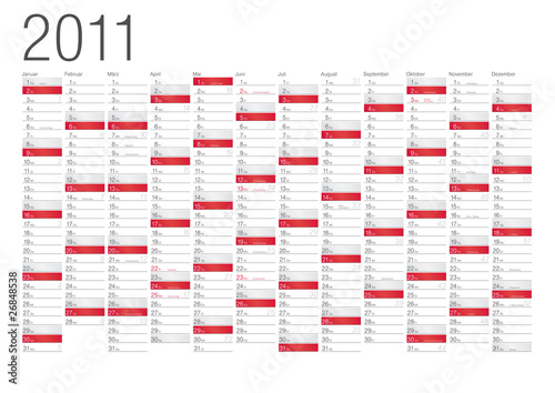 Kalender 2011 rot