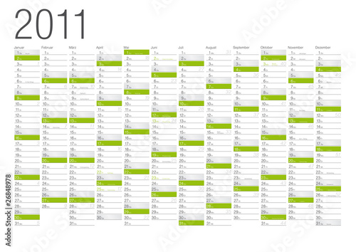 Kalender 2011 grün