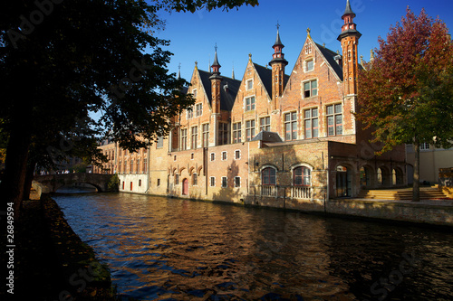 Waterside buildings in Bruges