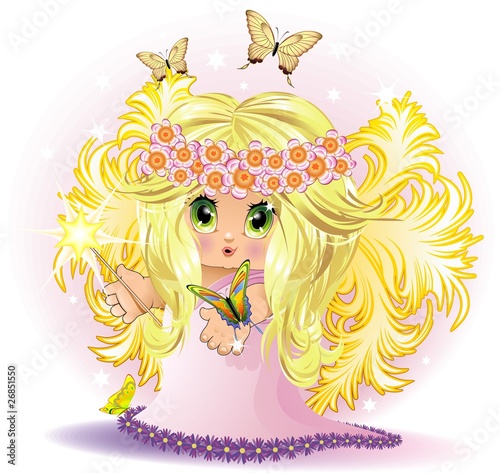 Fata Bambina-Baby Fairy-Vector