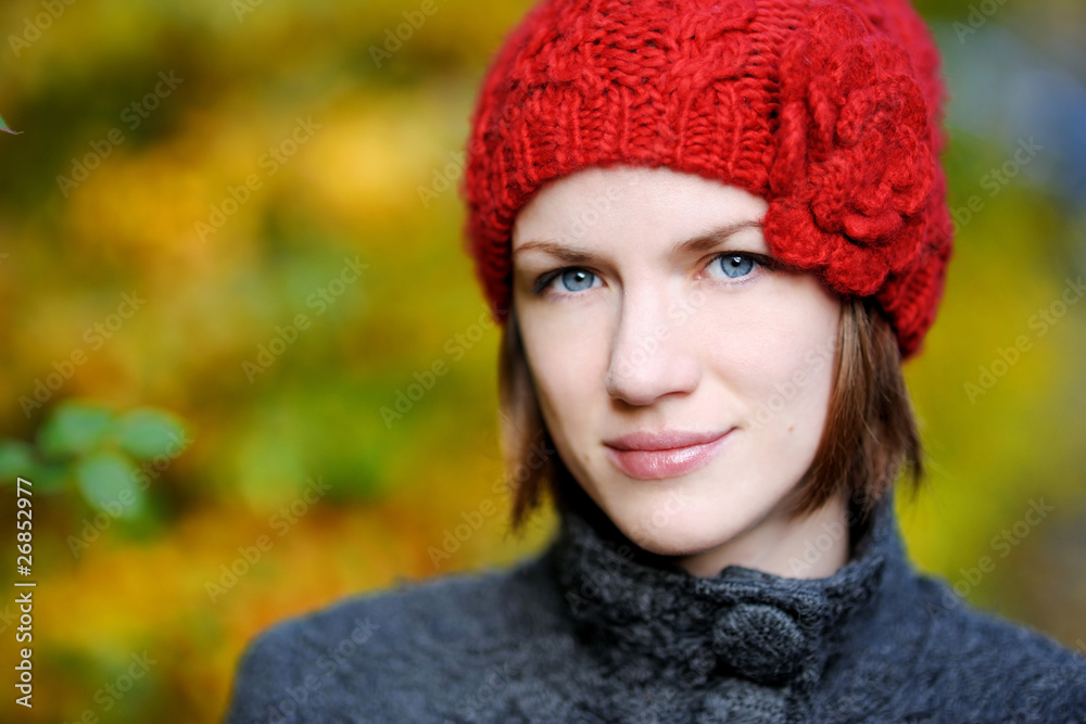 Young beautiful woman in autumn Young beautiful woman in autumn