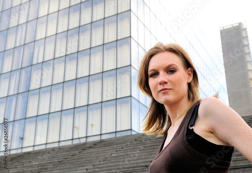 Outdoor portrait young woman