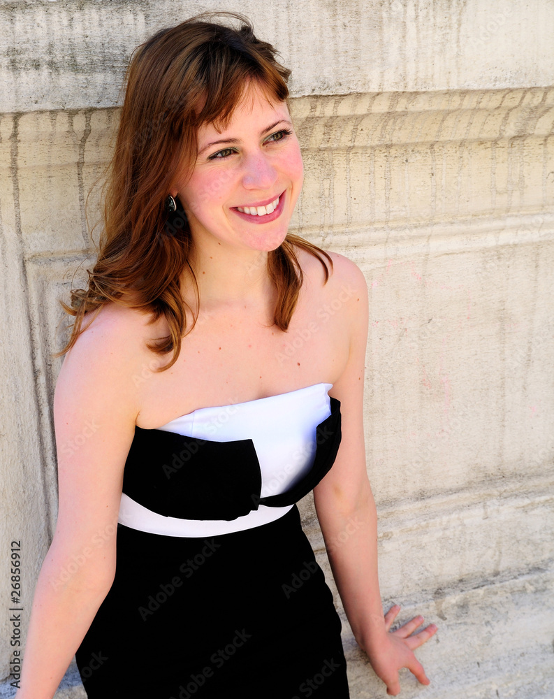 Outdoor portrait young woman