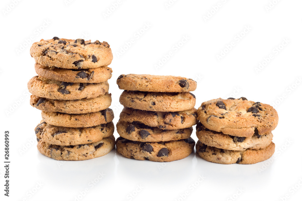 Stack of chocolate chip cookies
