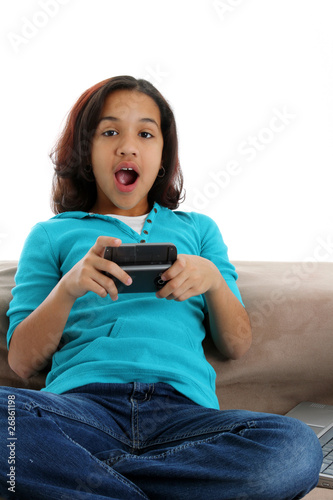 Child Texting on Cellphone