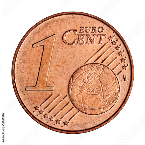 A collage of  1 euro cent coin