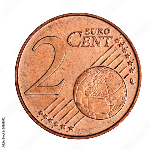 A collage of  2 euro cent coin